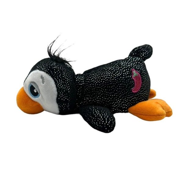 Cutetitos Bean Bag Penguin Penguinito Black & Silver 6" Plush Pink Pepper Toy - Picture 3 of 11